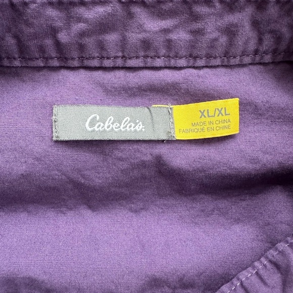 Cabela’s Women’s Button Down Purple Long Sleeve Shirt XL - Picture 2 of 9